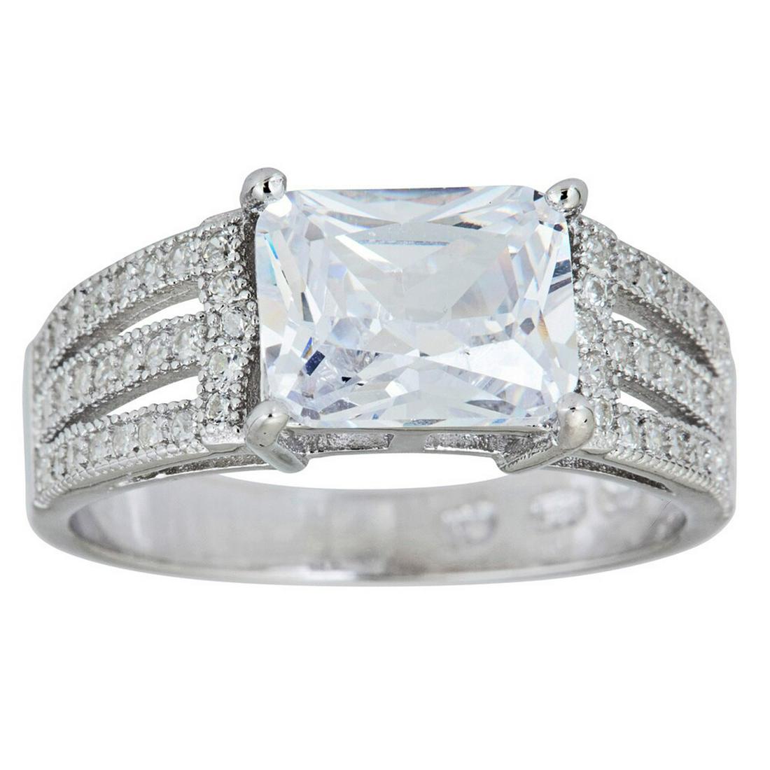 Decadence Sterling Silver Emerald 3 Strand Engagement (1 of 5)