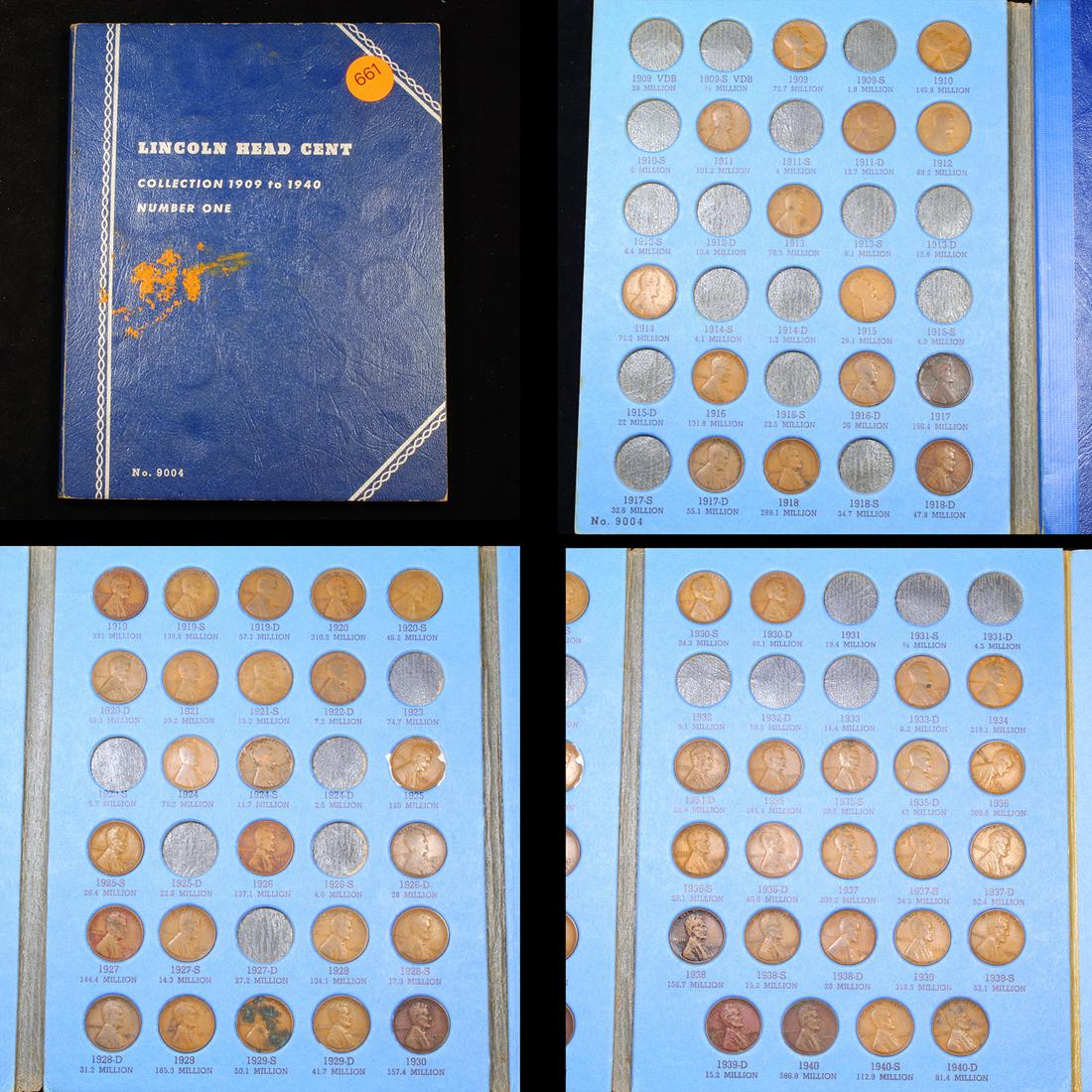 Partial 1909-1940 Lincoln Cent Book 61 coins (1 of 5)
