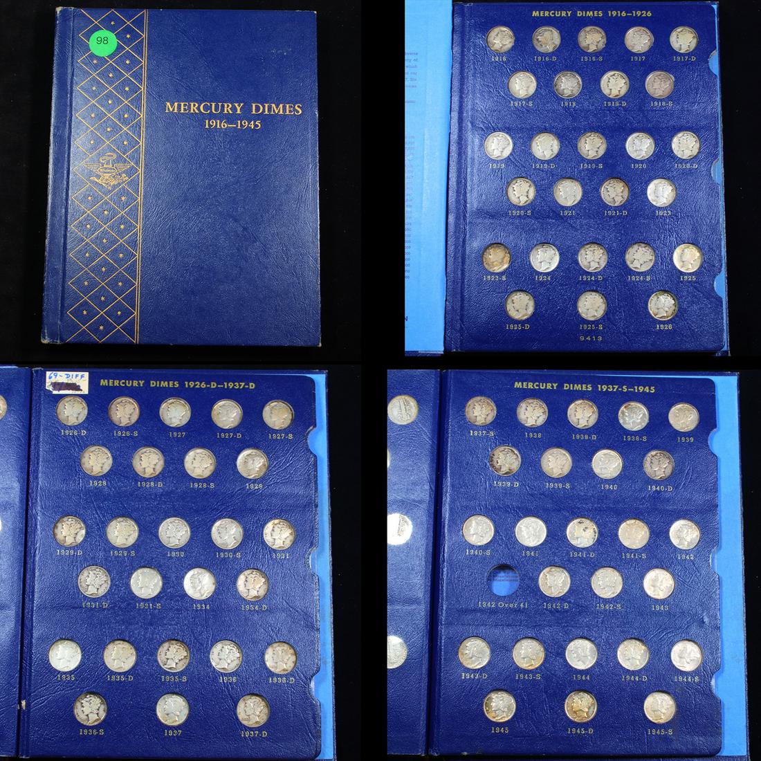 ***Auction Highlight*** Complete Mercury Dime Book (1 of 5)