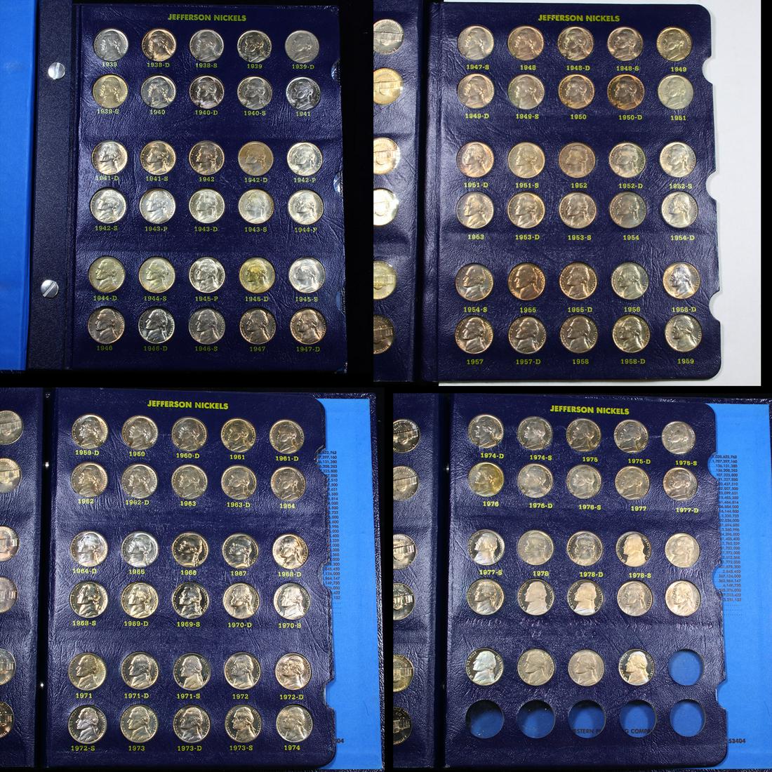 Complete Jefferson Nickel Book 1938-1981 114 coins (1 of 6)