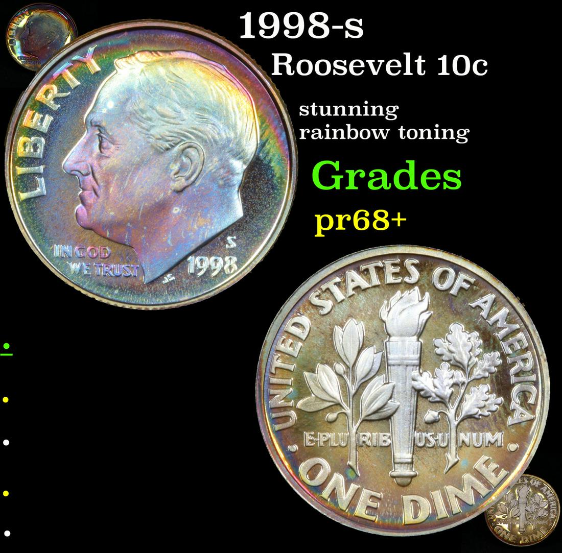Proof 1998-s Roosevelt Dime 10c Grades GEM++ Proof (1 of 7)
