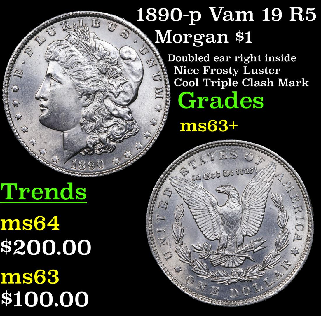 1890-p Vam 19 R5 Morgan $1 Grades Select+ Unc (1 of 3)