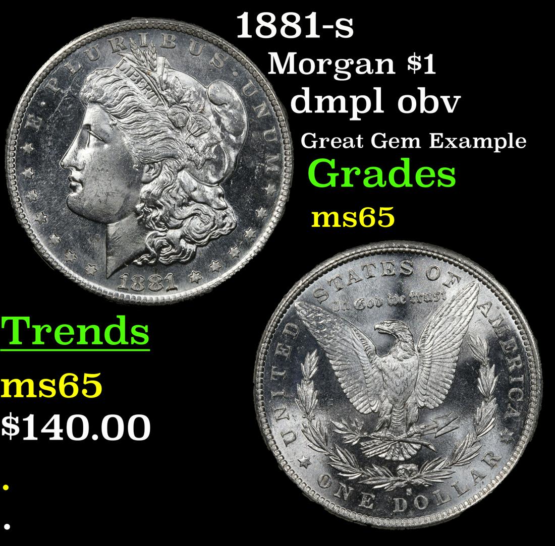 1881-s Morgan $1 Grades GEM Unc (1 of 3)