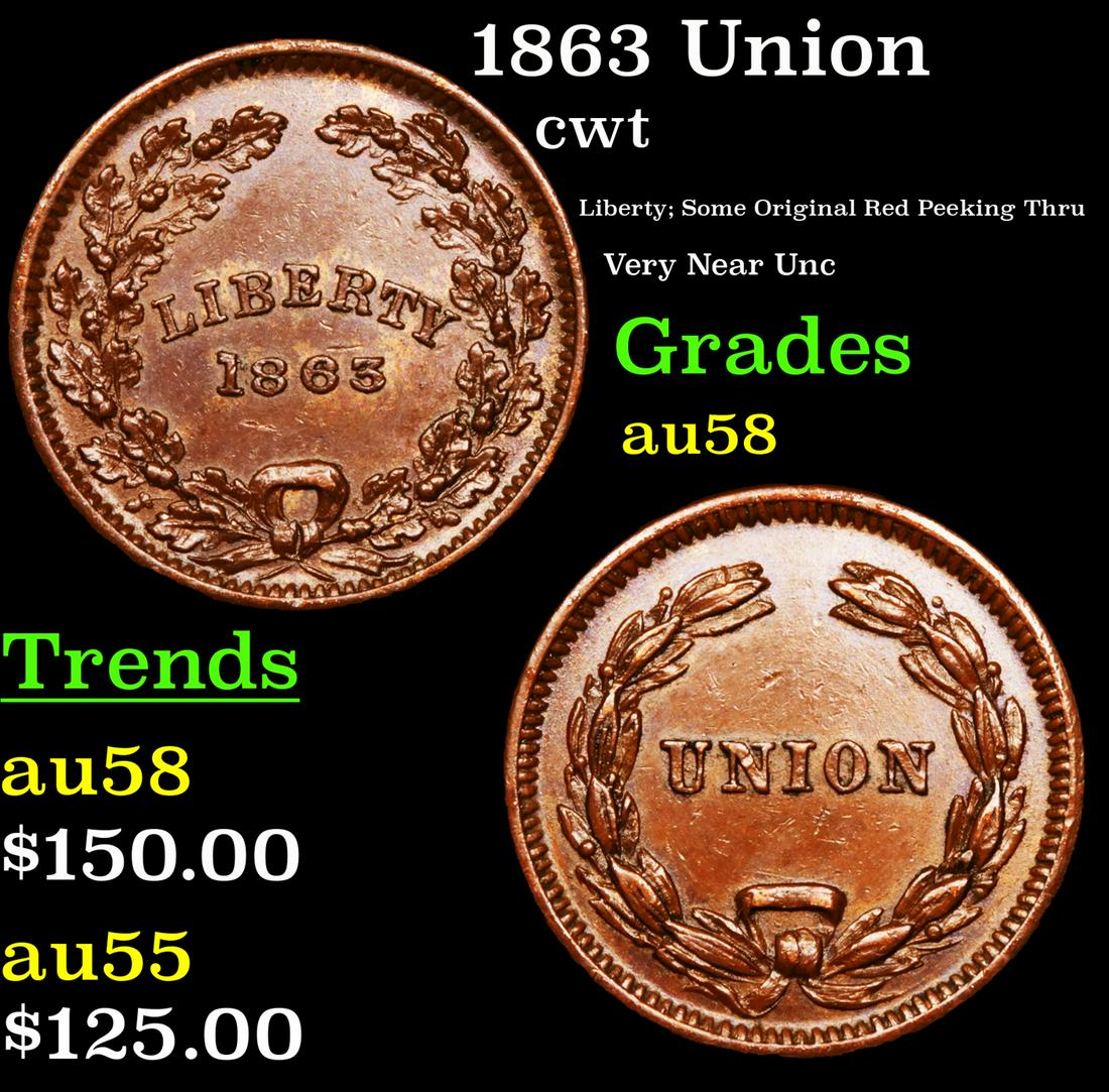 1863 Union cwt Grades Choice AU/BU Slider (1 of 3)
