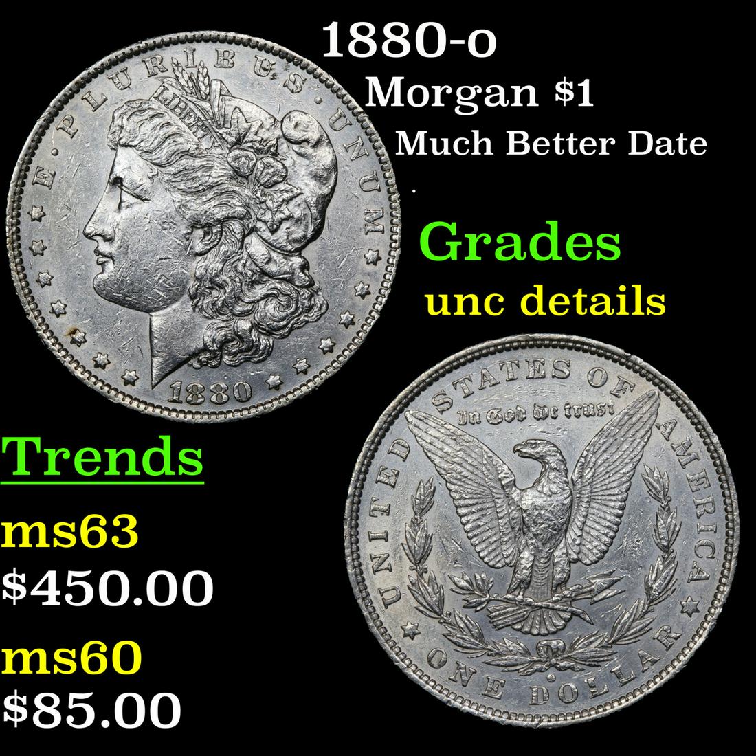 1880-o Morgan $1 Grades Unc Details (1 of 3)