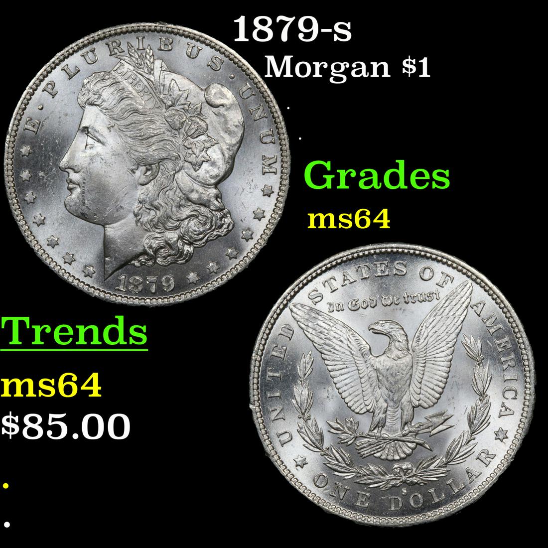 1879-s Morgan $1 Grades Choice Unc (1 of 3)