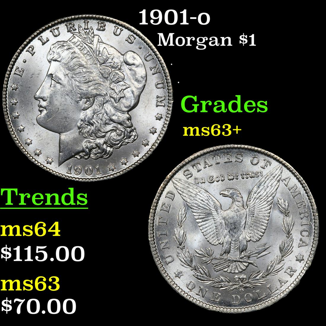 1901-o Morgan $1 Grades Select+ Unc (1 of 3)