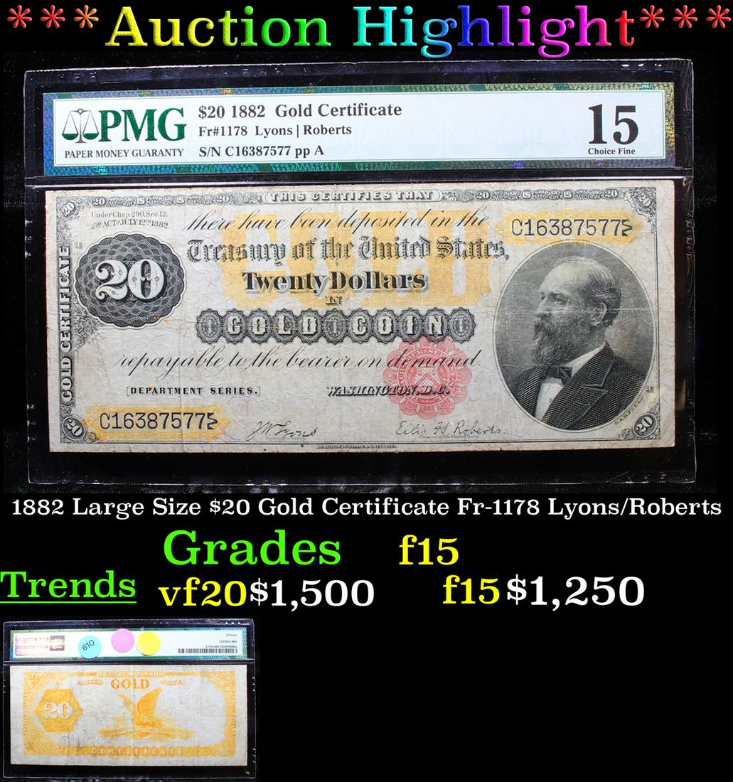 ***Auction Highlight*** 1882 Large Size $20 Gold (1 of 3)