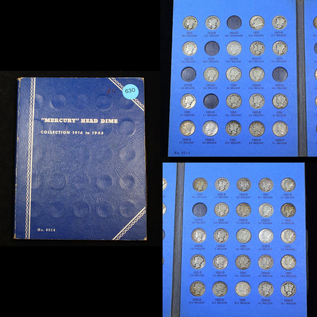 ***Auction Highlight*** Near Complete Mercury Dime Book (1 of 4)