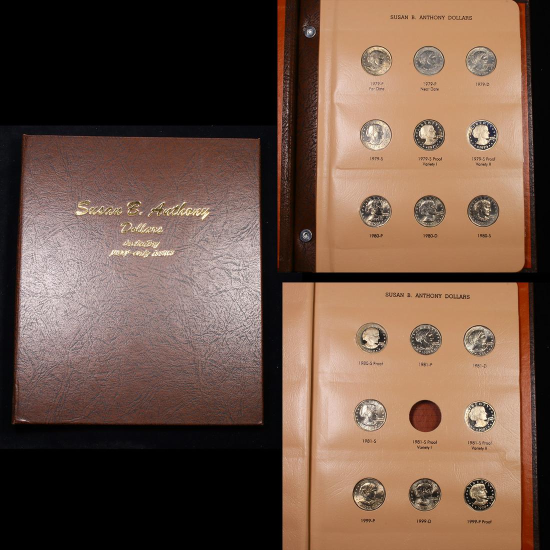 Near Complete Susan B. Anthony Book 1979-1999 17 coins (1 of 4)