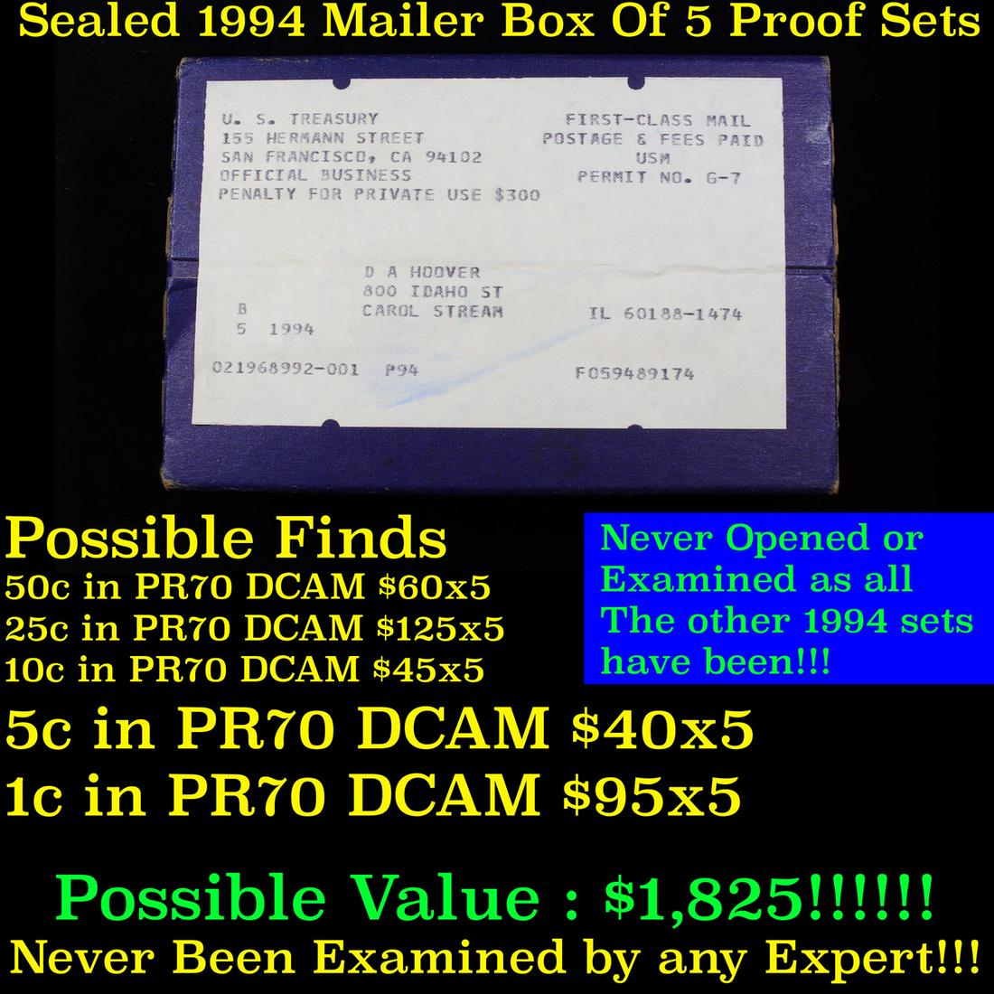 ***Auction Highlight*** Original sealed box 5- 1994 (1 of 3)