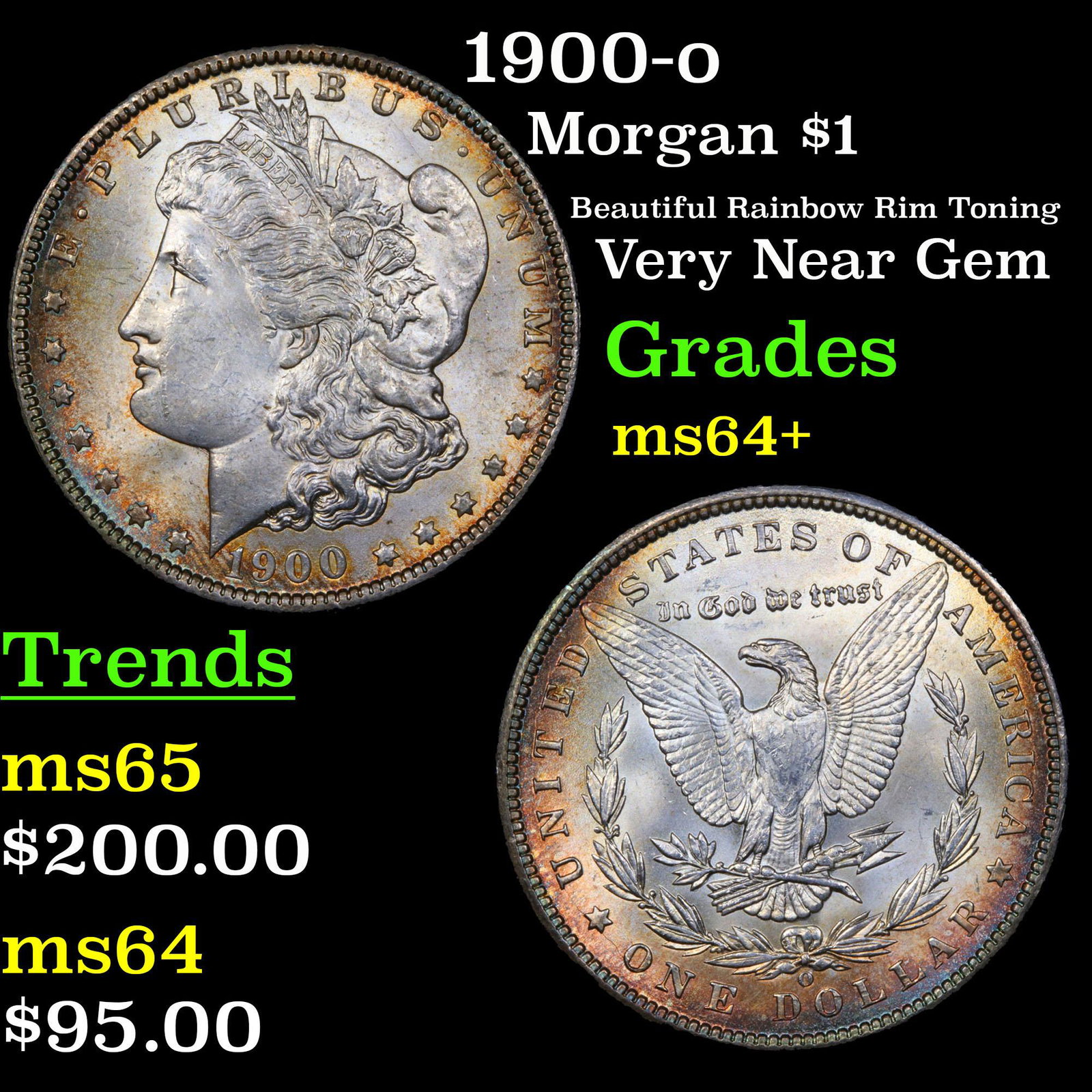 1900-o Morgan $1 Grades Choice+ Unc (1 of 3)