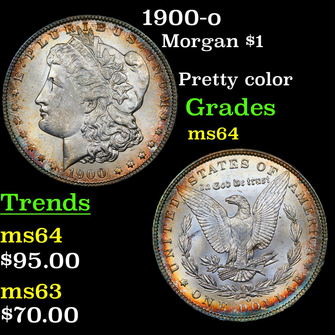 1900-o Morgan $1 Grades Choice Unc (1 of 3)