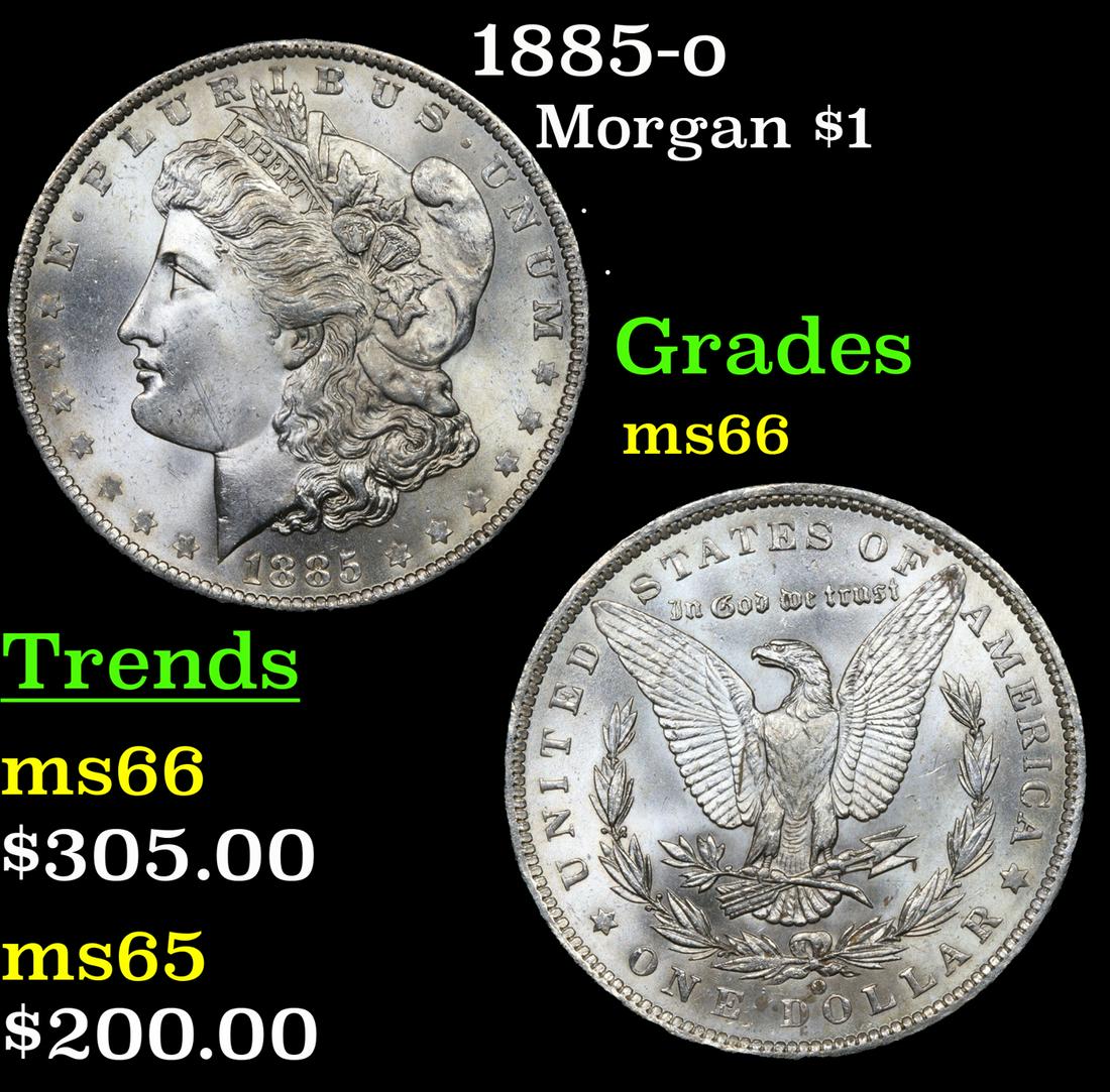 1885-o Morgan Dollar $1 Grades GEM+ Unc (1 of 3)