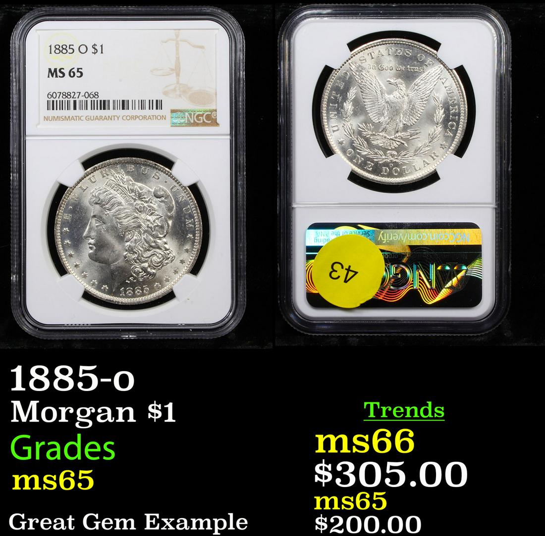 1885-o Morgan $1 Graded ms65 (1 of 3)