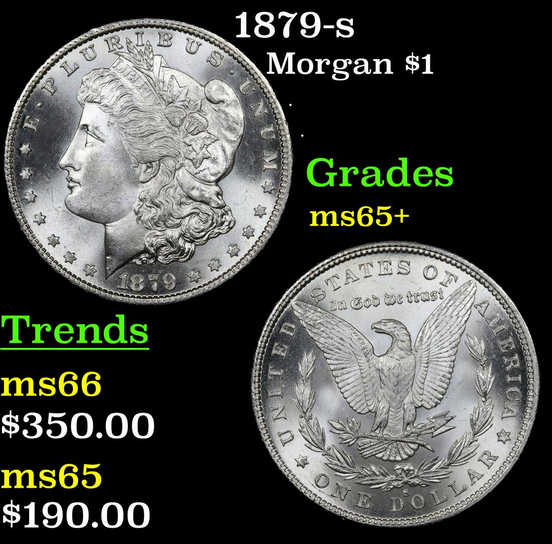 1879-s Morgan $1 Grades GEM+ Unc (1 of 3)