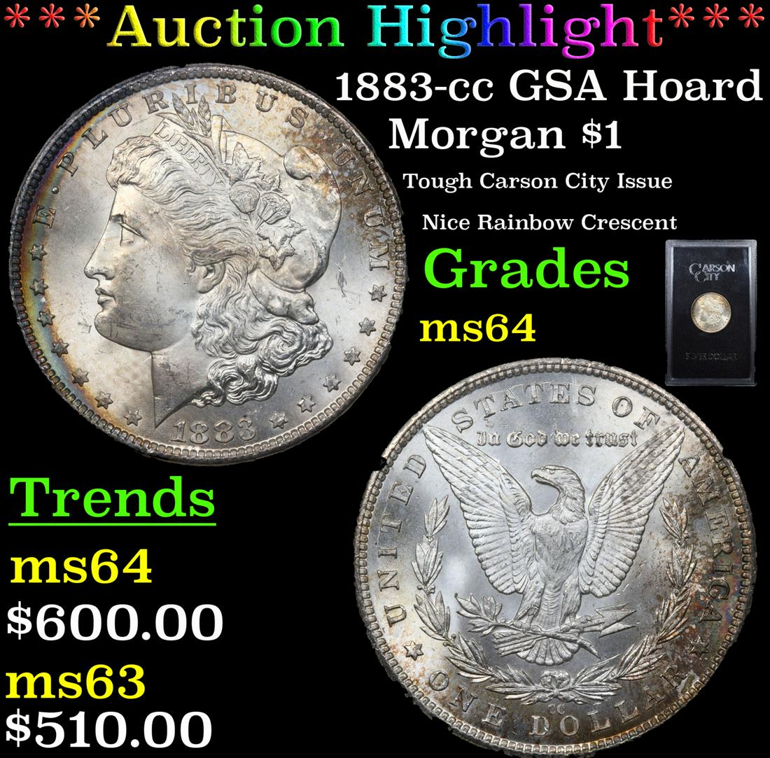*Highlight* 1883-cc GSA Hoard Morgan $1 Grades Choice (1 of 5)