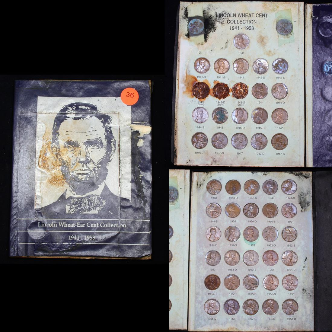 Complete Lincoln Cent Book 1941-1958 53 coins (1 of 4)