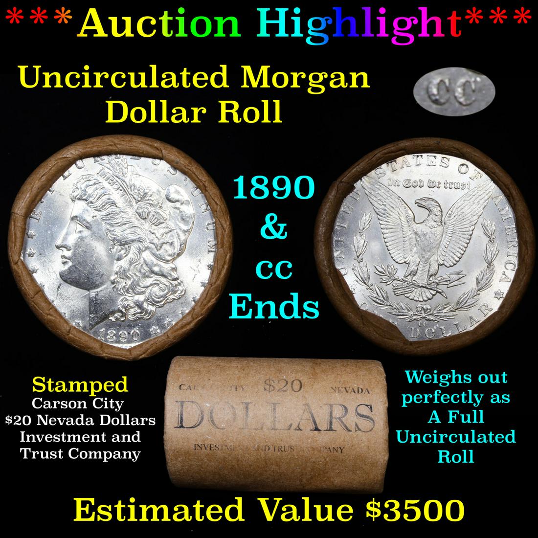 ***Auction Highlight*** 1890 & CC Uncirculated Morgan (1 of 4)