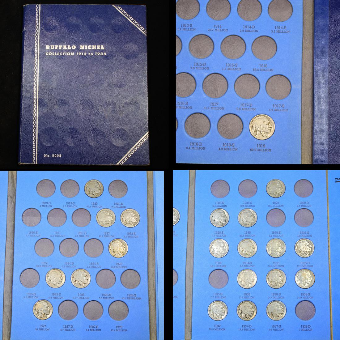 Buffalo Nickel Book 1919-1937 21 coins (1 of 5)