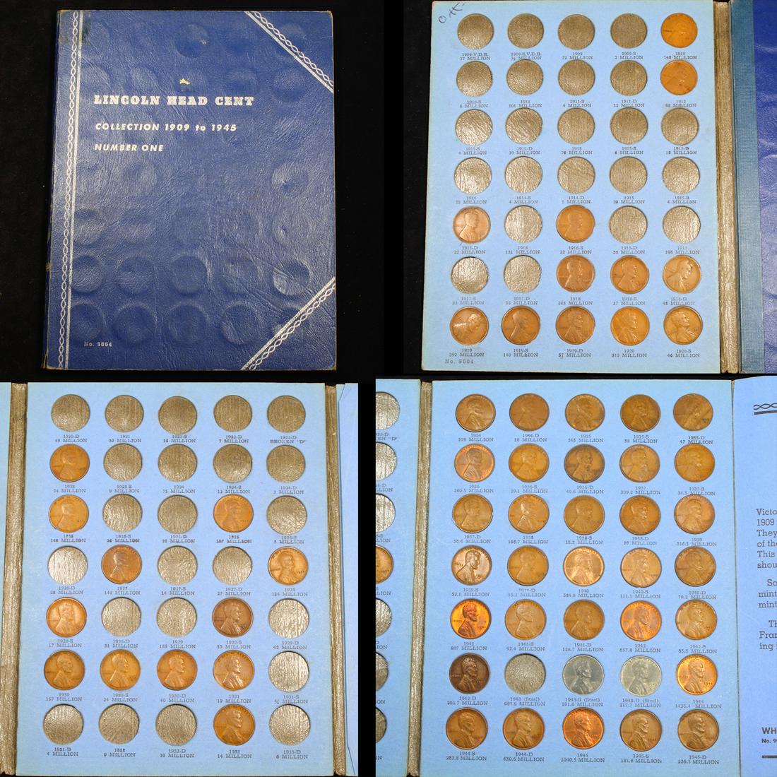 Lincoln Cent Book 1909-1945 58 coins (1 of 5)