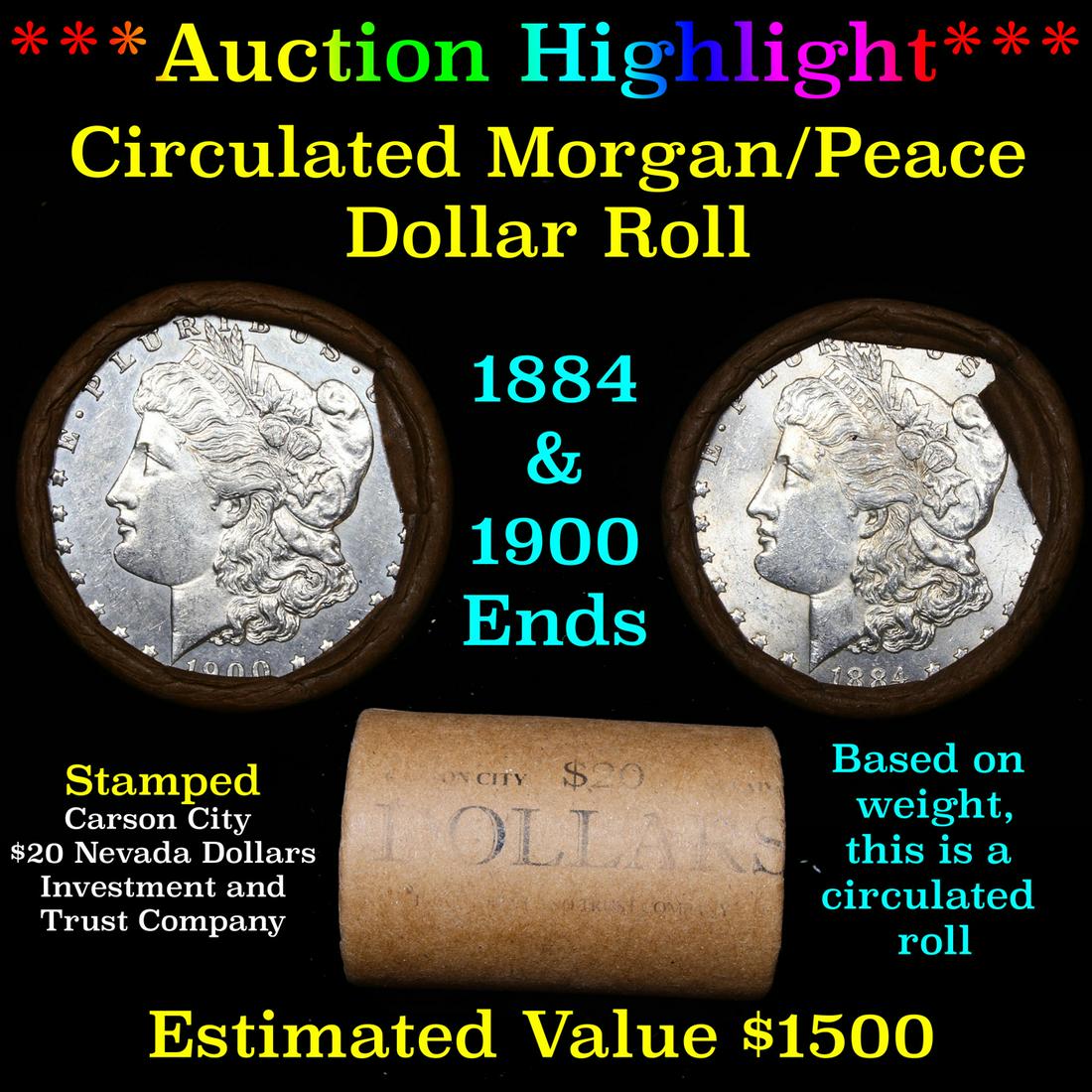 ***Auction Highlight*** Morgan/Peace $1 Mixed Roll (1 of 4)