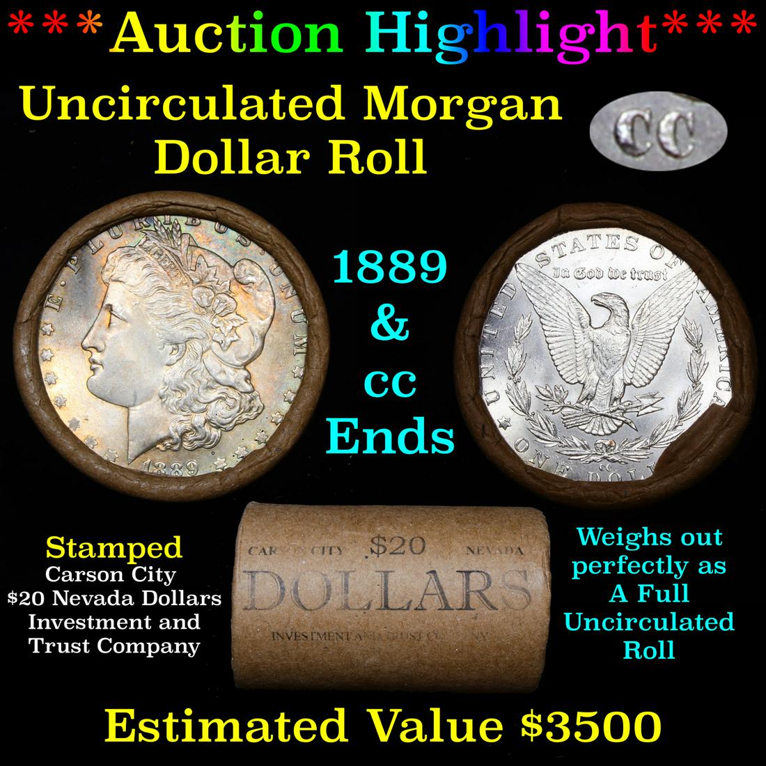 ***Auction Highlight*** 1889 & CC Uncirculated Morgan (1 of 4)