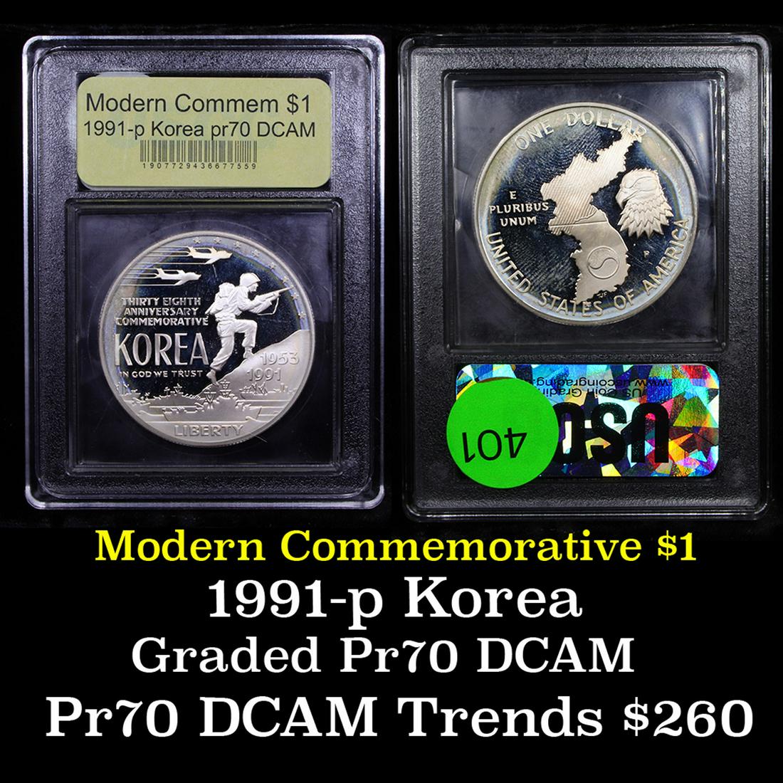 Proof 1991-P Korean War Modern Commem Dollar $1 Graded (1 of 3)