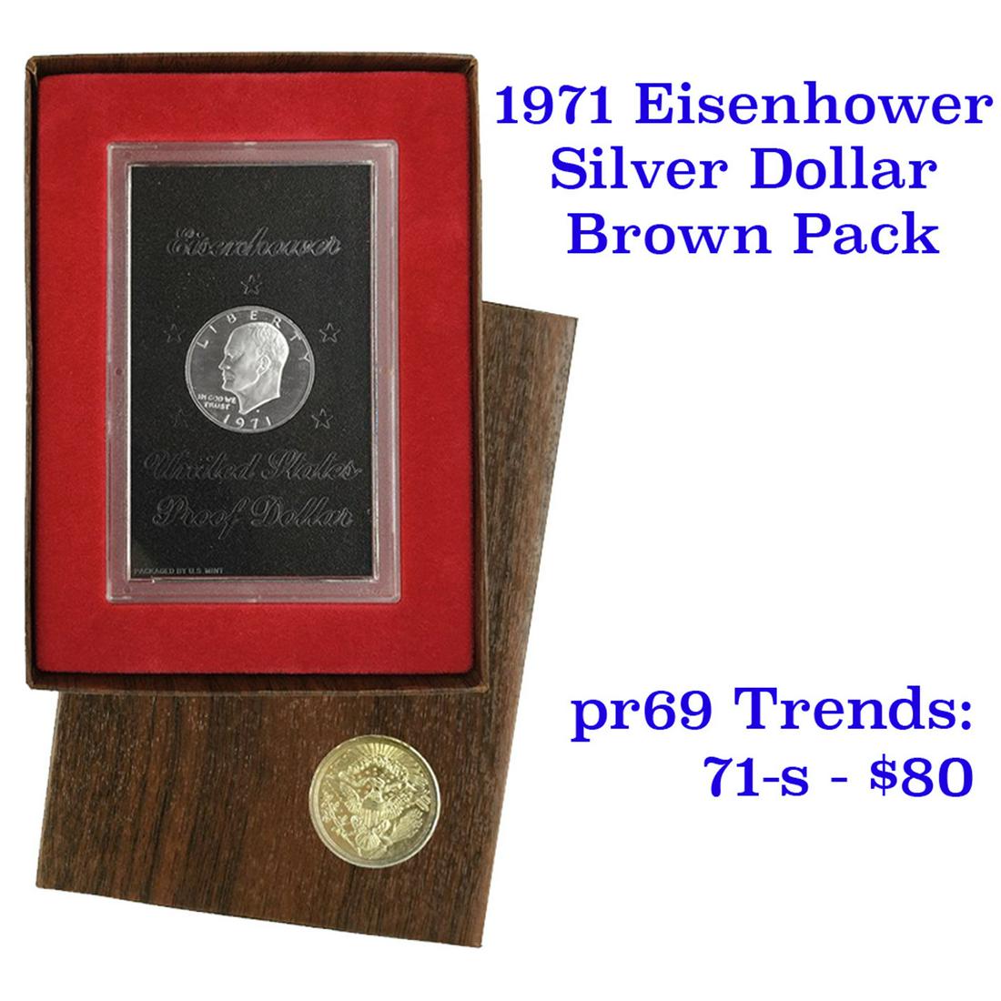 1971-s Proof Silver Eisenhower Dollar "Brown Ike" (1 of 1)