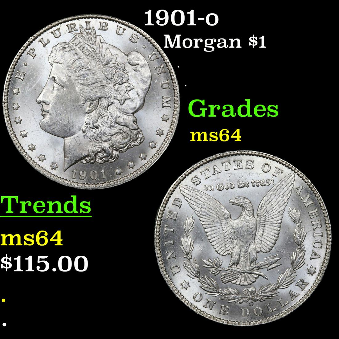 1901-o Morgan $1 Grades Choice Unc (1 of 3)