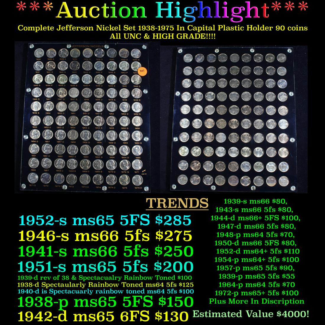 ***Auction Highlight*** Complete Jefferson Nickel Set (1 of 7)