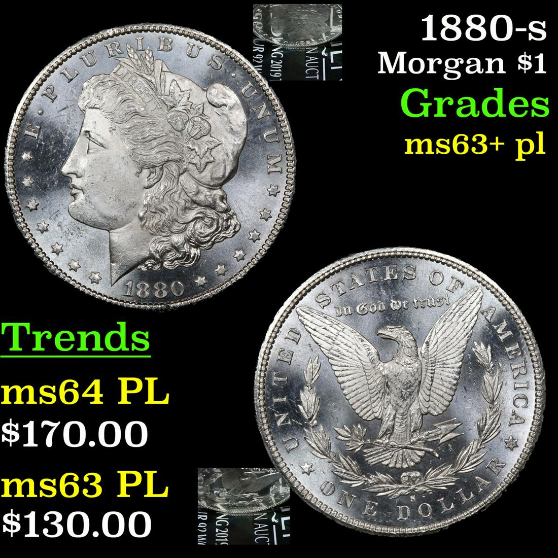 1880-s Morgan $1 Grades Select Unc+ PL (1 of 7)