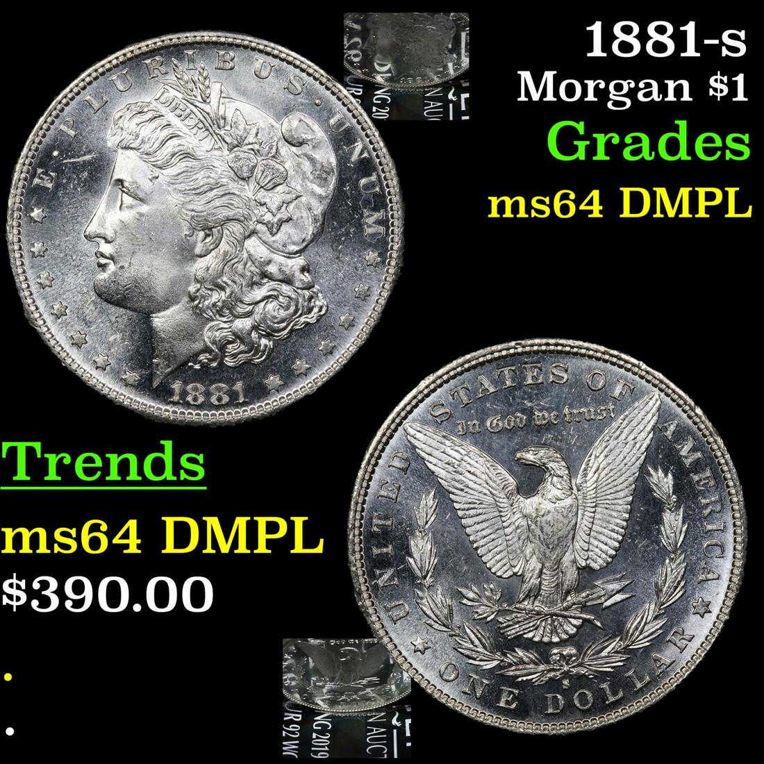 1881-s Morgan $1 Grades Choice Unc DMPL (1 of 7)