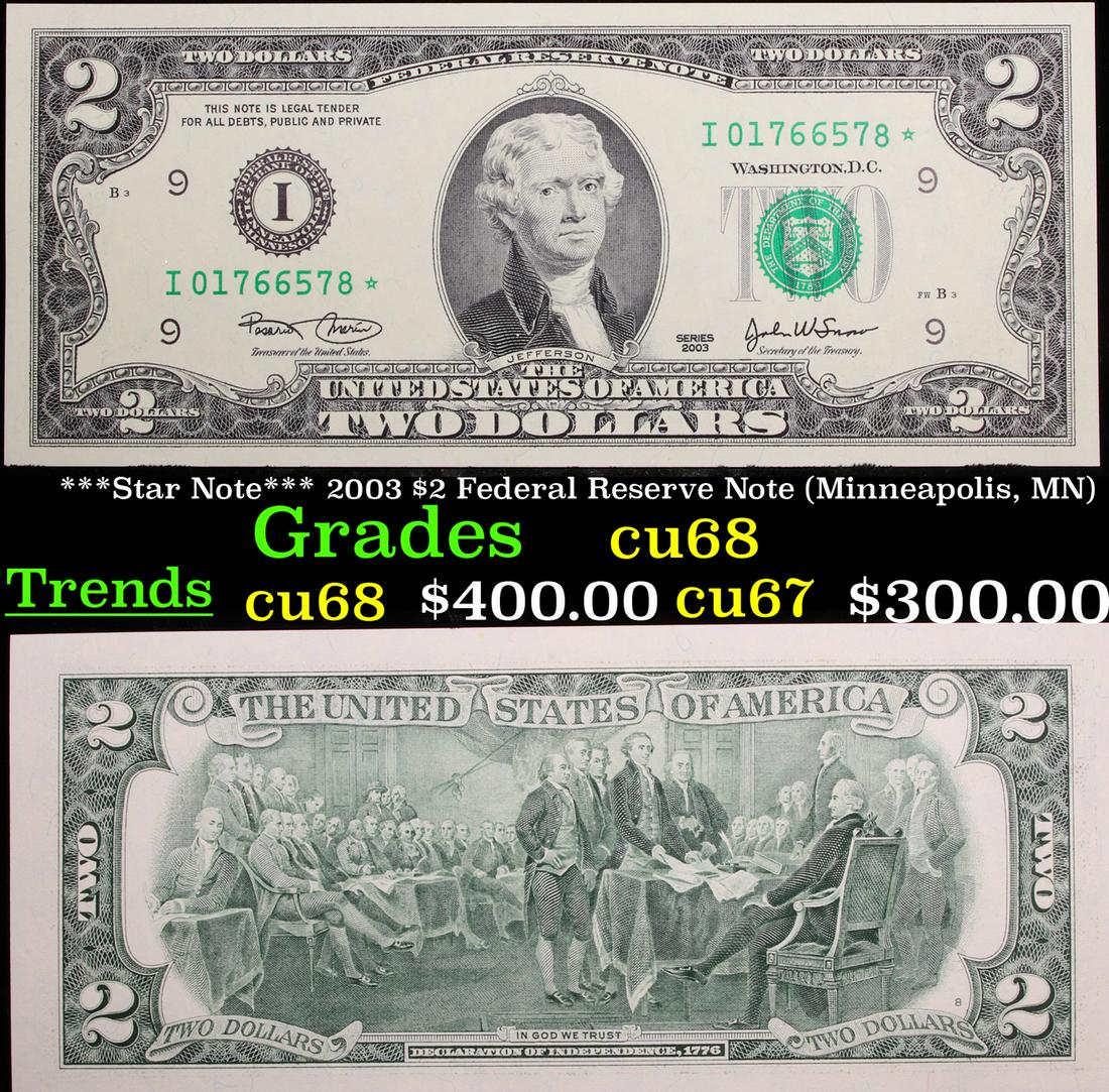 ***Star Note*** 2003 $2 Federal Reserve Note (1 of 3)