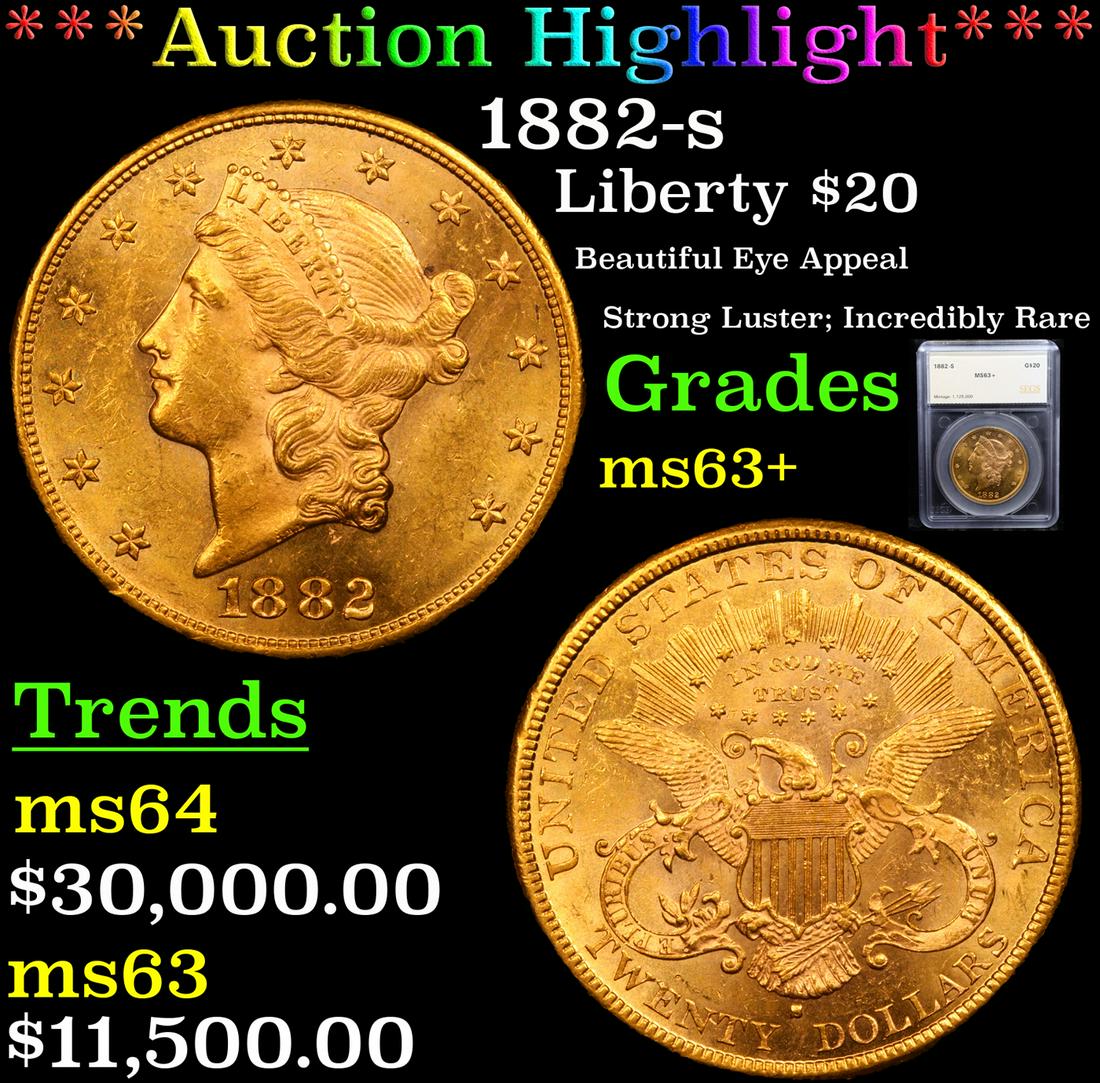 ***Auction Highlight*** 1882-s Gold Liberty Double (1 of 7)