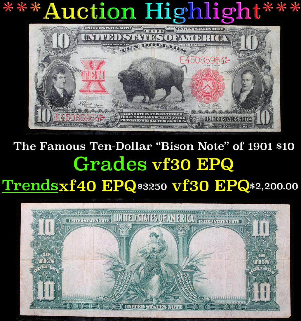 ***Auction Highlight*** The Famous Ten-Dollar "Bison (1 of 3)