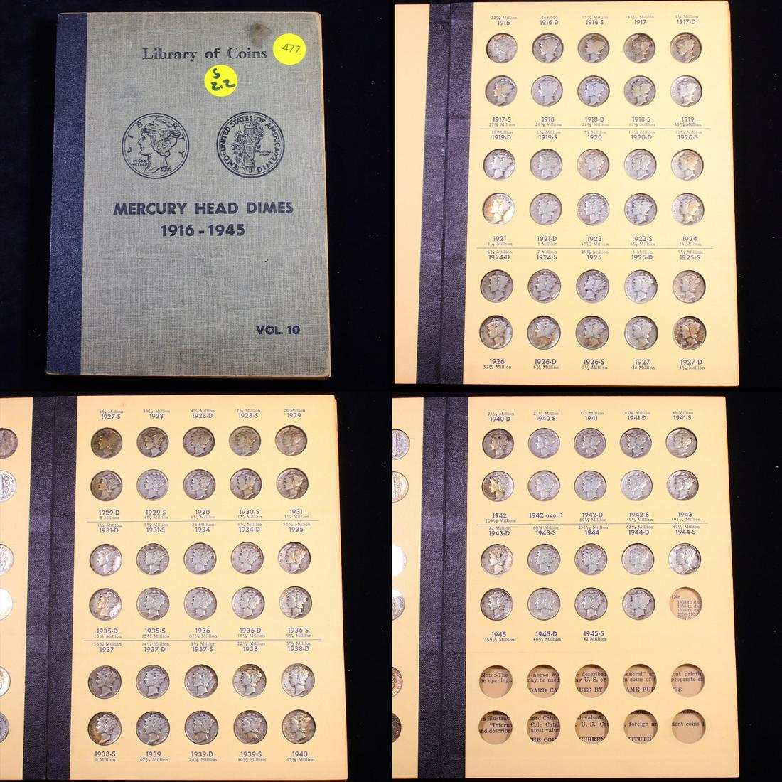 ***Auction Highlight*** Complete Mercury Dime Book (1 of 4)