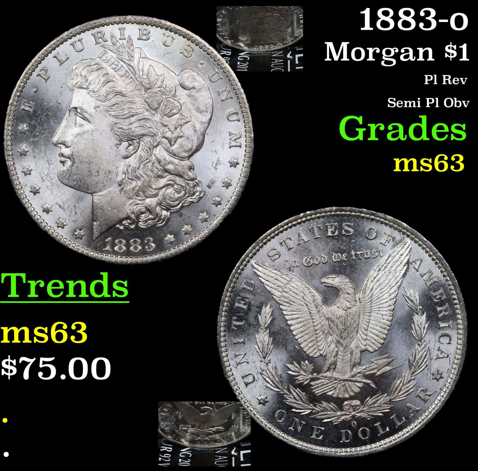 1883-o Morgan Dollar $1 Grades Select Unc (1 of 7)
