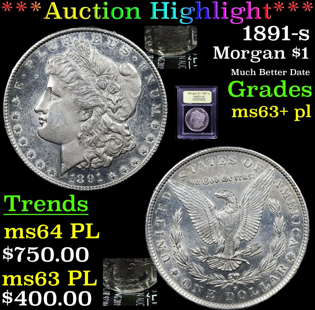 ***Auction Highlight*** 1891-s Morgan Dollar $1 Graded (1 of 7)