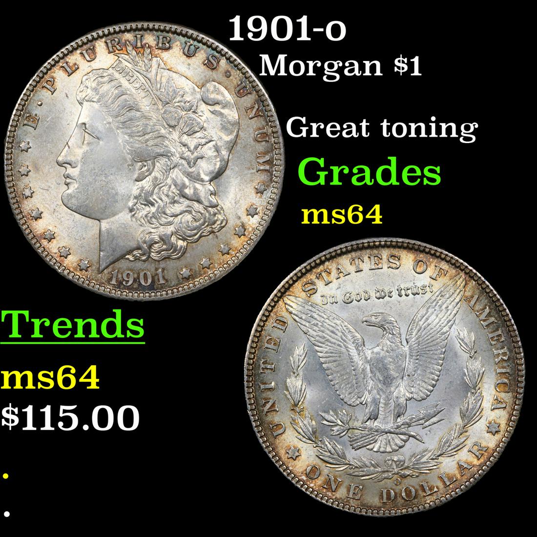 1901-o Morgan $1 Grades Choice Unc (1 of 3)