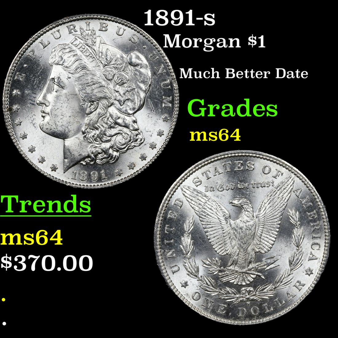 1891-s Morgan $1 Grades Choice Unc (1 of 3)