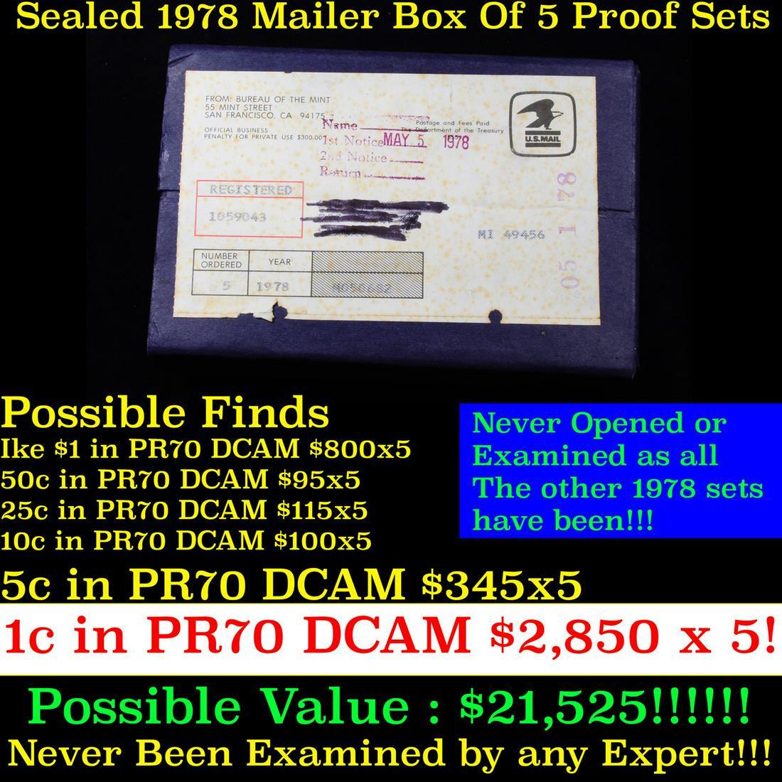 ***Auction Highlight*** Original sealed box 5- 1978 (1 of 3)