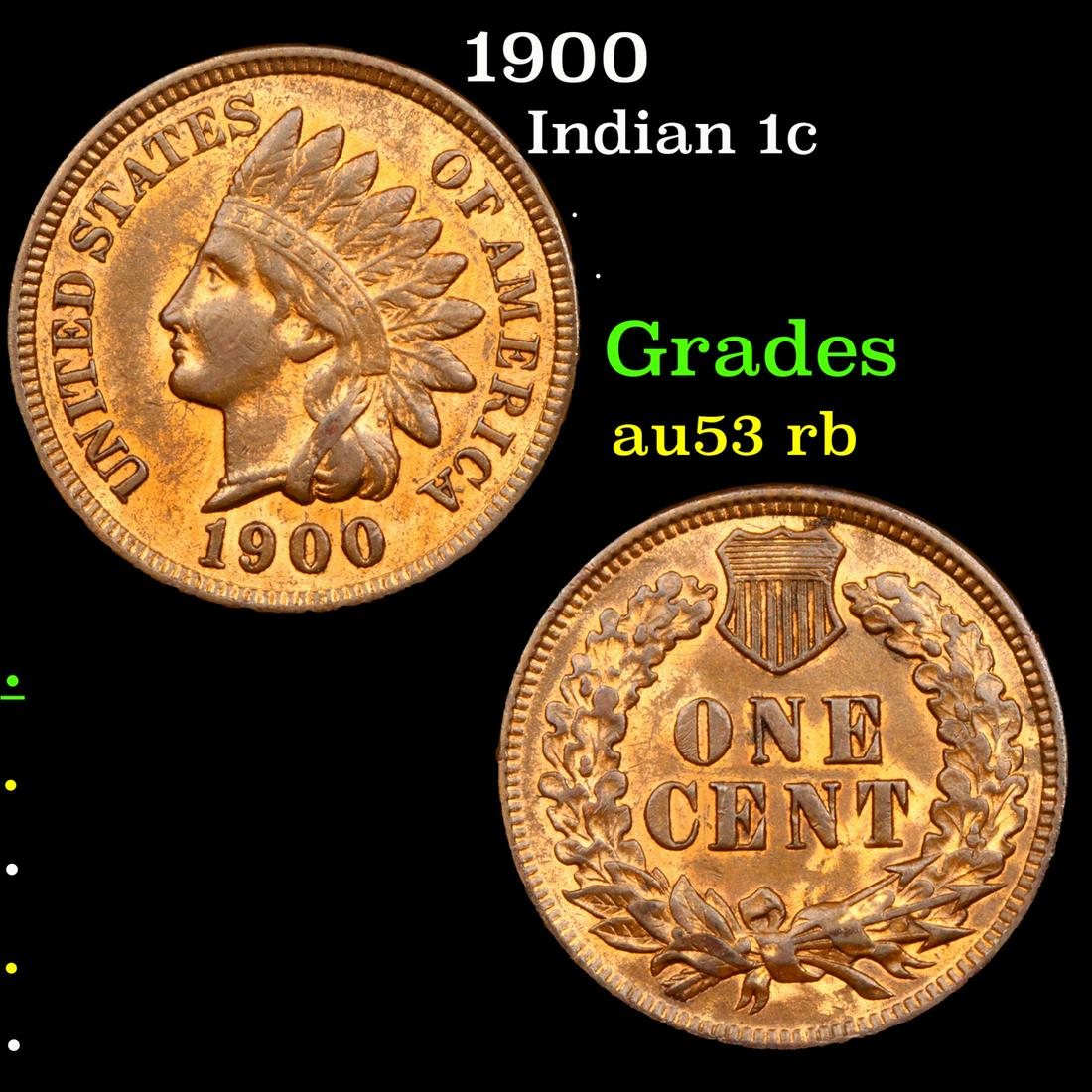 1900 Indian 1c Grades Select AU RB (1 of 3)