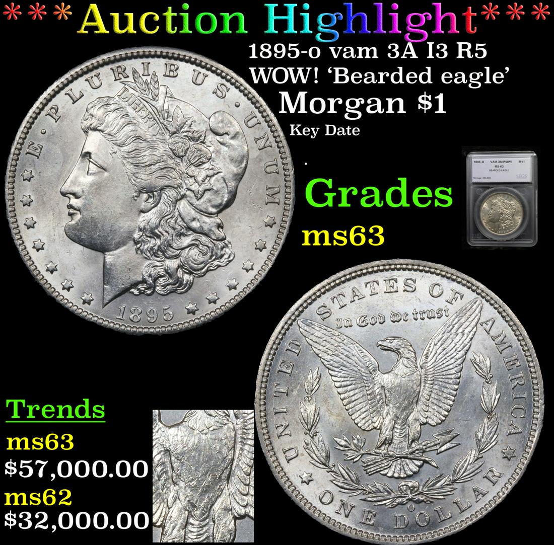 *Highlight* 1895-o vam 3A I3 R5 WOW! 'Bearded eagle' (1 of 10)