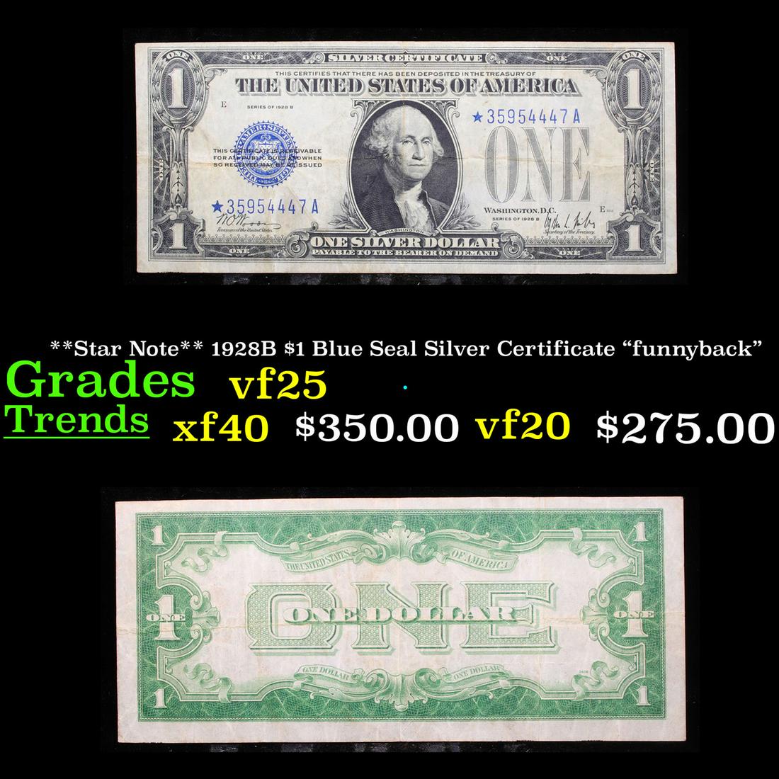 **Star Note** 1928B $1 Blue Seal Silver Certificate (1 of 3)