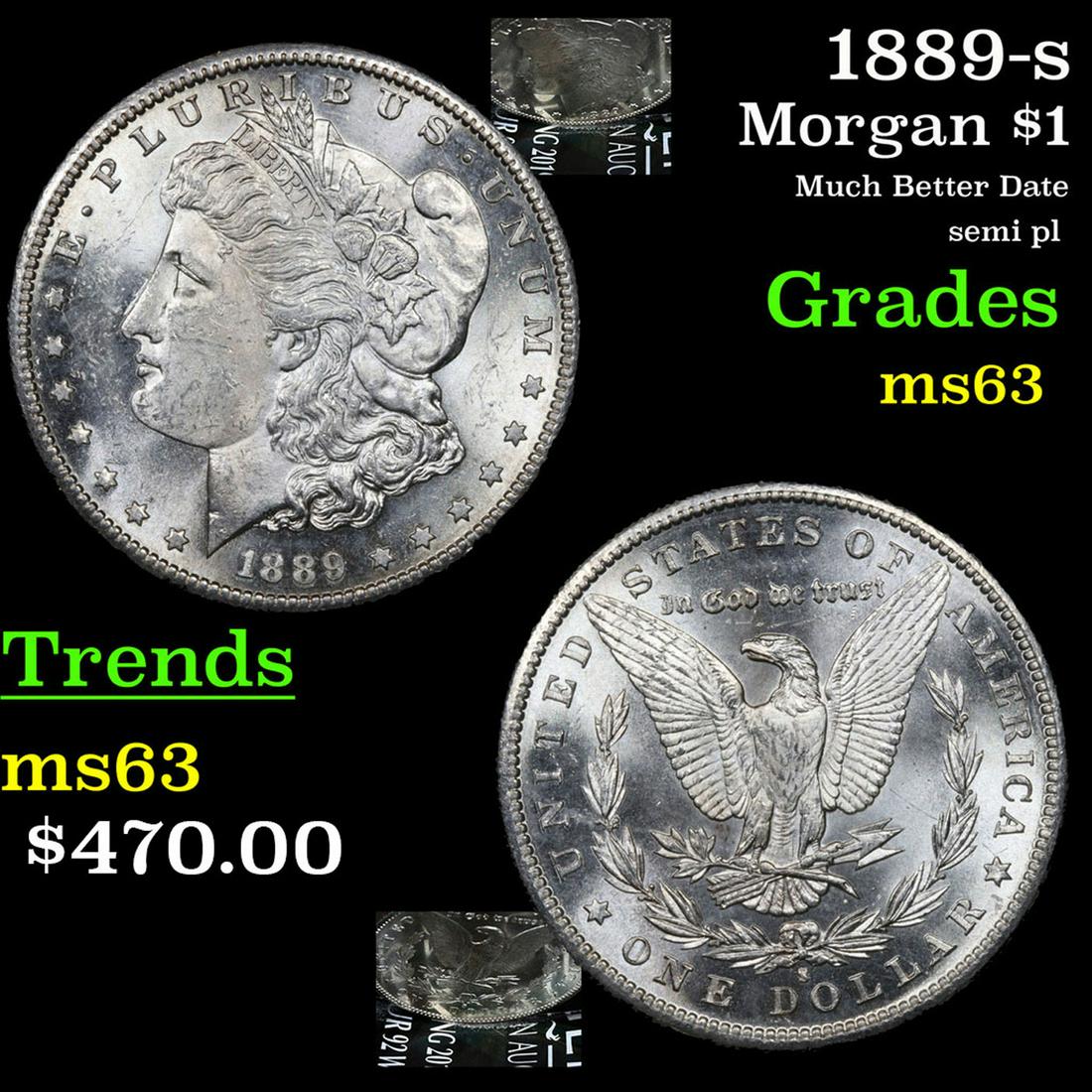 1889-s Morgan $1 Grades Select Unc (1 of 5)