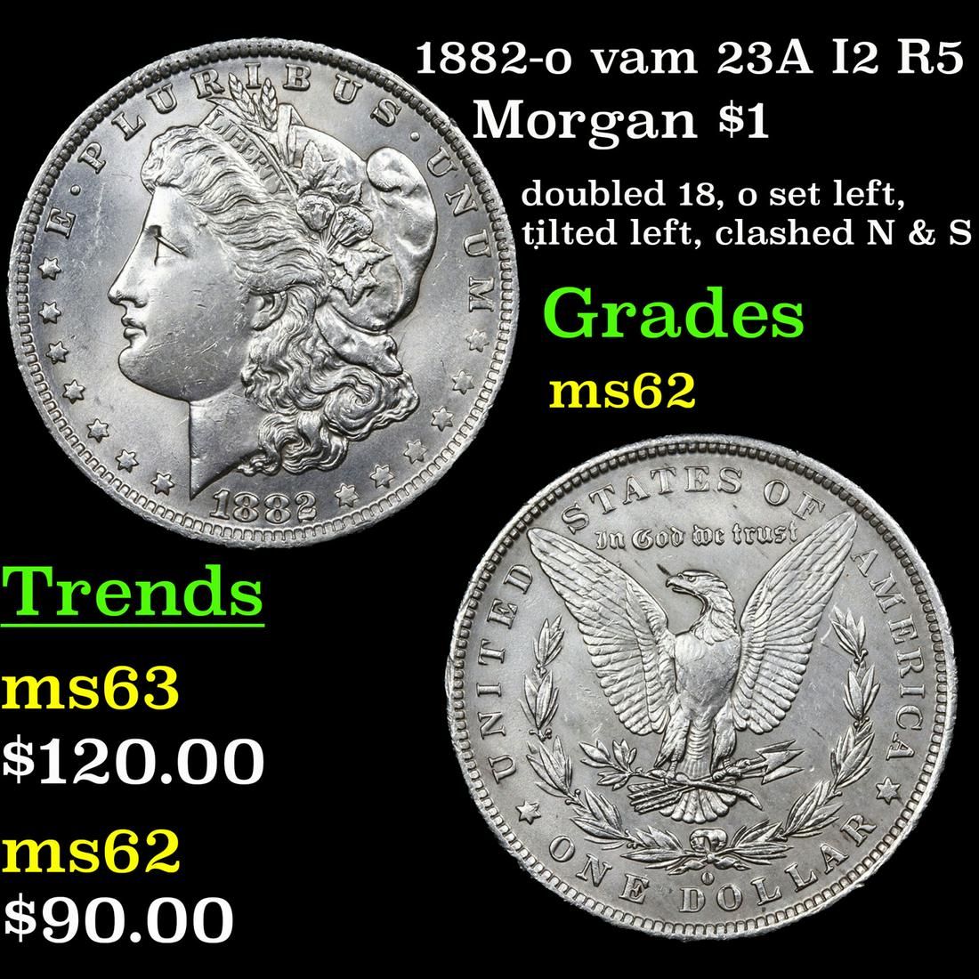 1882-o vam 23A I2 R5 Morgan $1 Grades Select Unc (1 of 3)