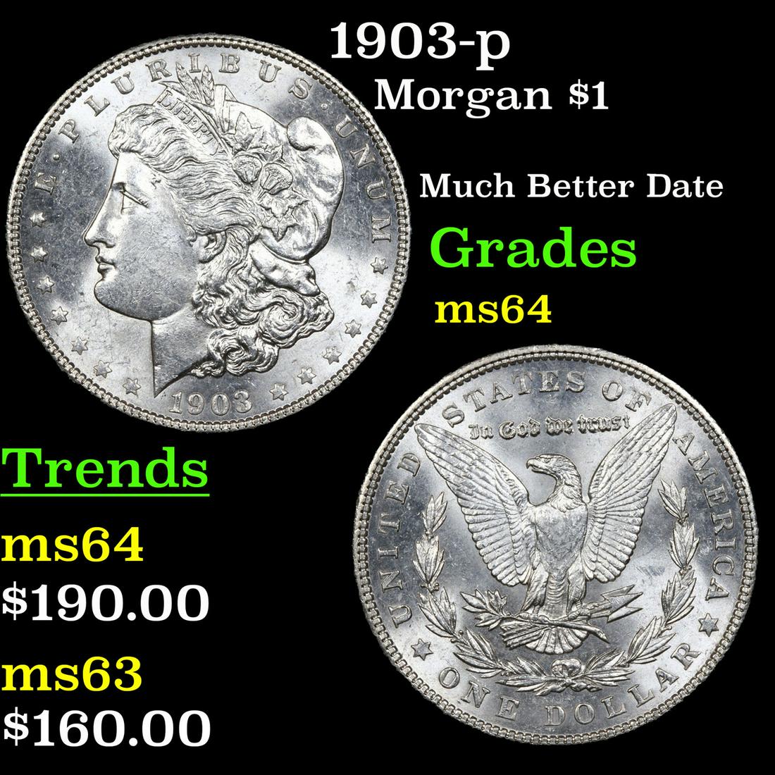 1903-p Morgan $1 Grades Choice Unc (1 of 3)
