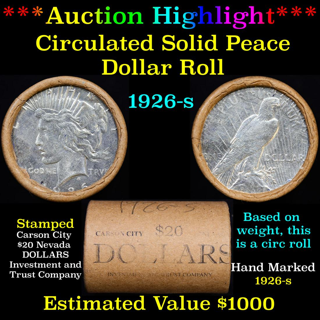 ***Auction Highlight*** Full solid Date 1926-s Peace (1 of 4)
