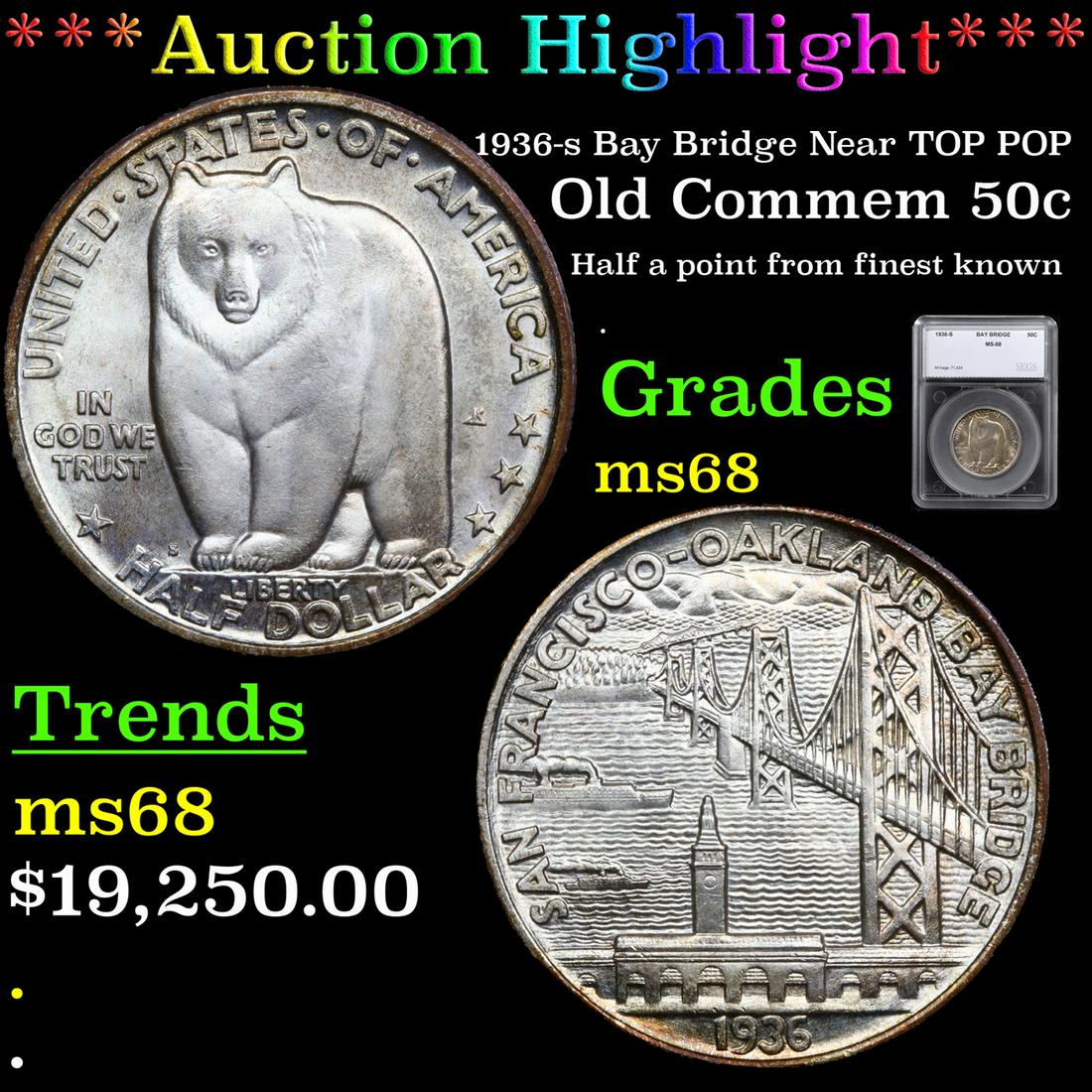 ***Auction Highlight*** 1936-s Bay Bridge Near TOP POP (1 of 5)